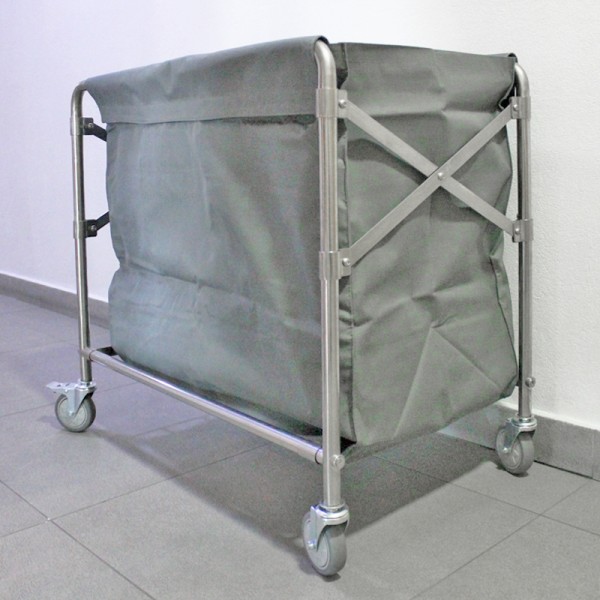 cesto para ropa sucia, plegable, con estructura de aluminio